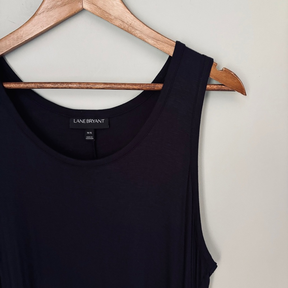 Lane Bryant Black Sleeveless Midi Dress